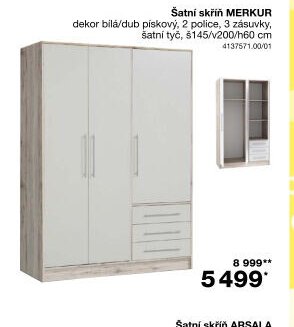 Šatní skříň MERKUR