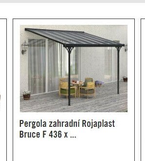 Pergola zahradní Rojaplast Bruce F 436 x 300 cm