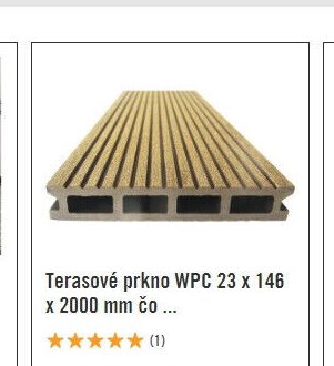 Terasové prkno WPC 23 x 146 x 2000 mm čokoládová