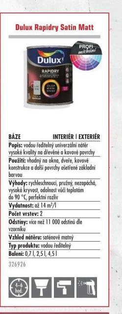 Dulux Rapidry Satin Matt