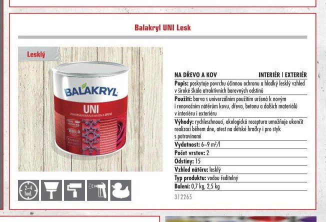Balakryl UNI Lesk