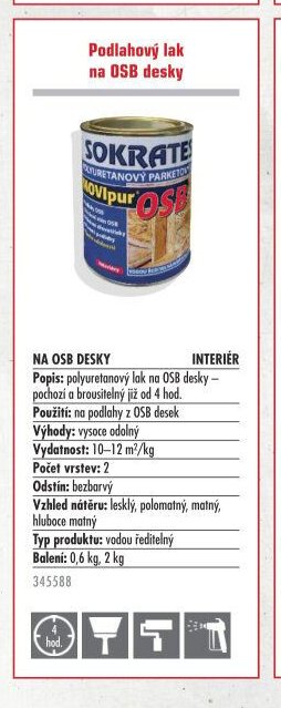 Sokrates Movipur Podlahový lak na OSB desky