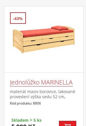 Jednolůžko MARINELLA