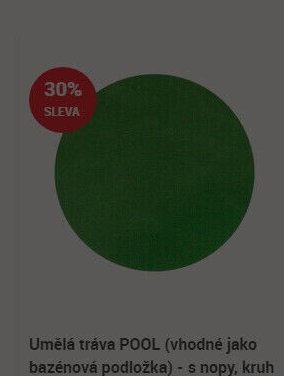Umělá tráva POOL (vhodné jako bazénová podložka) - s nopy, kruh