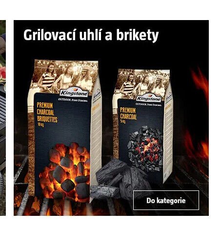 Grilovací uhlí a brikety