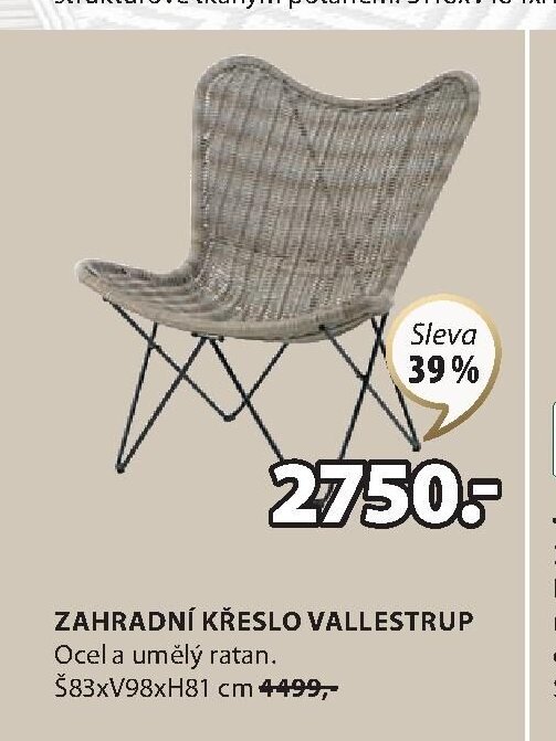 ZAHRADNÍ KŘESLO VALLESTRUP