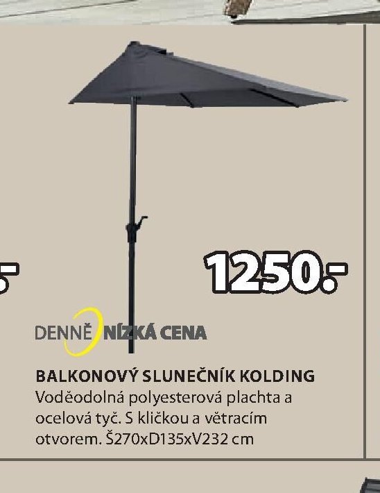 BALKONOVÝ SLUNEČNÍK KOLDING