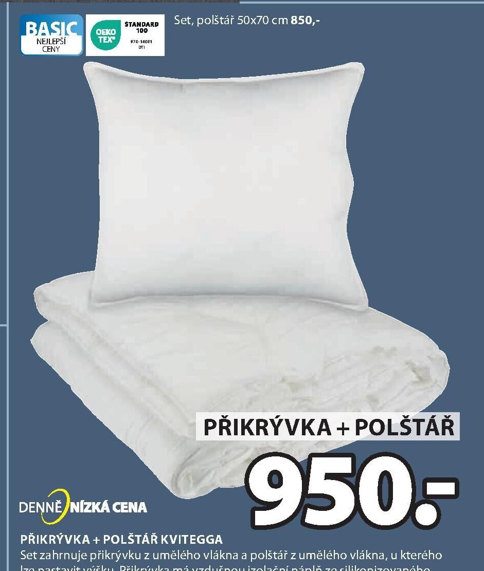 PŘIKRÝVKA + POLŠTÁŘ KVITEGGA