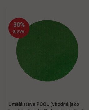 Umělá tráva POOL (vhodné jako bazénová podložka) - s nopy, kruh