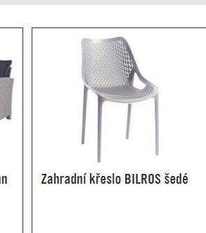 Zahradní křeslo BILROS šedé