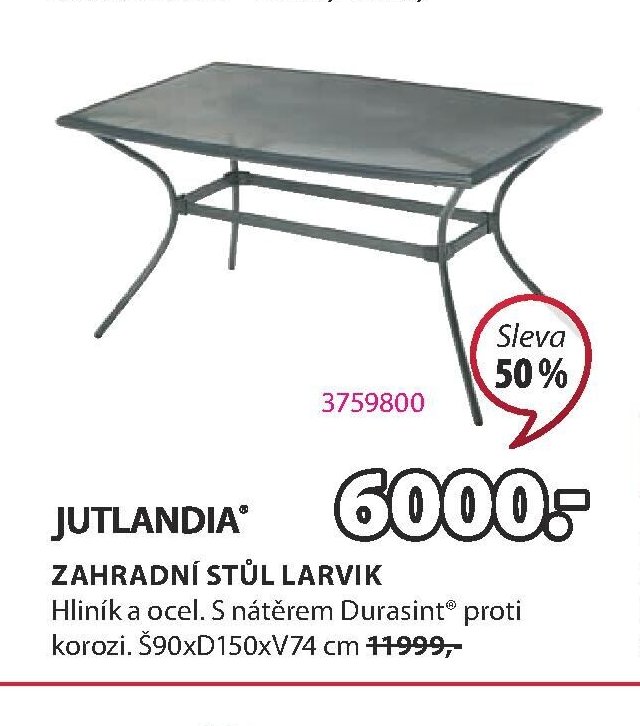 ZAHRADNÍ STŮL LARVIK