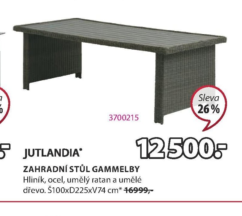 ZAHRADNÍ STŮL GAMMELBY