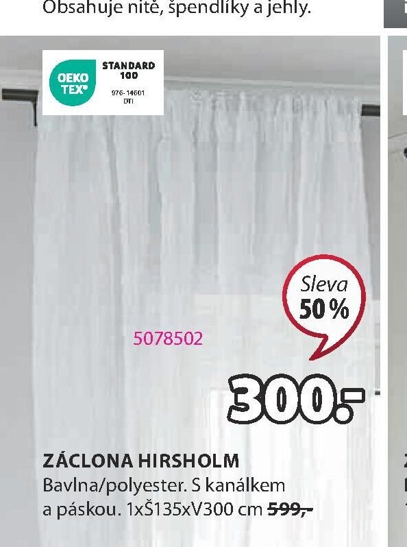 Záclona HIRSHOLM