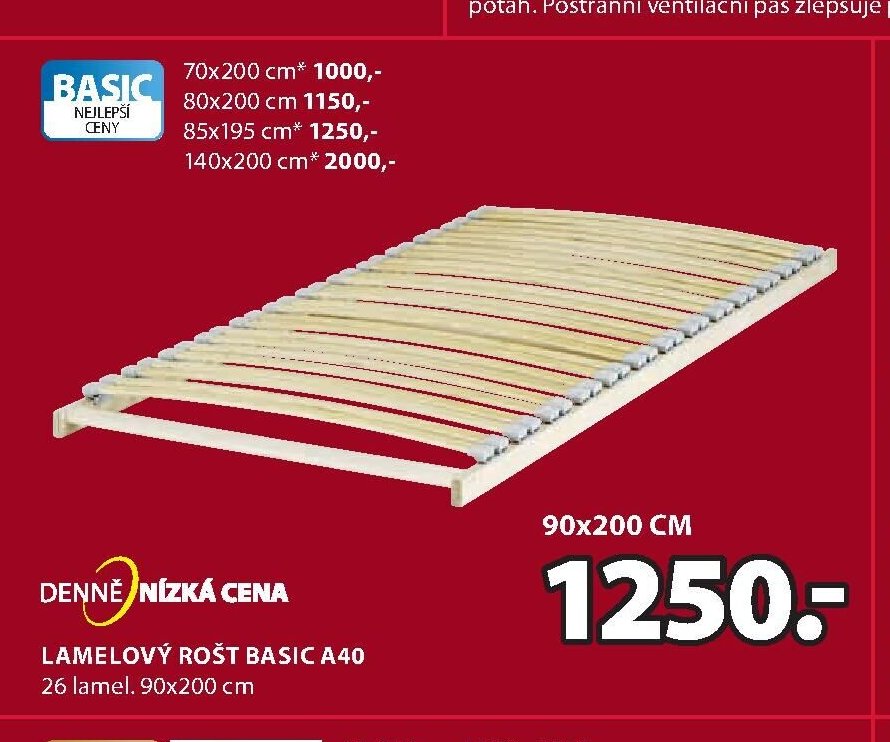 Lamelový rošt BASIC A40