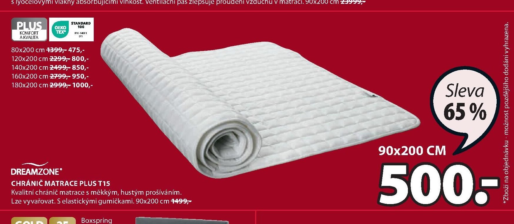 Chránič matrace PLUS T15