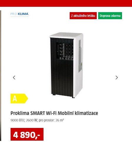 Proklima SMART Wi-Fi Mobilní klimatizace