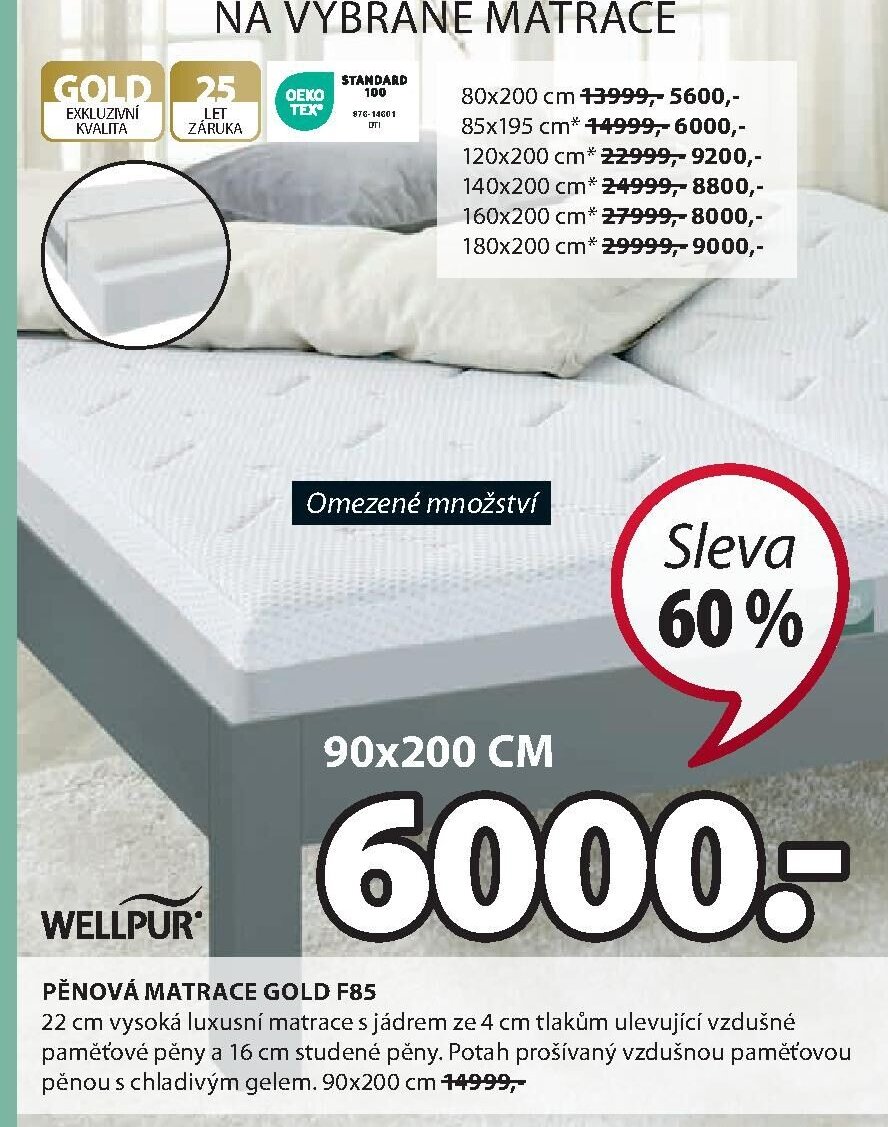 Pěnová matrace Gold F85