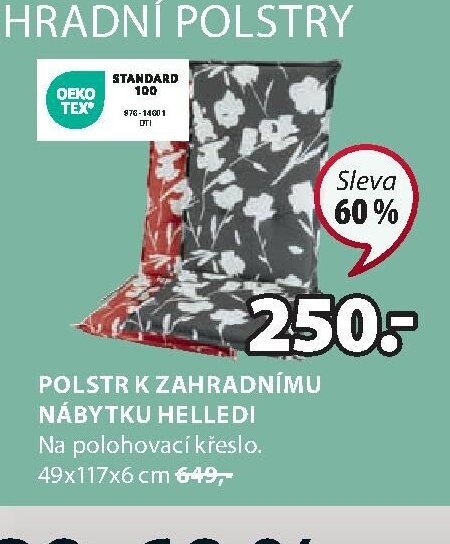 Polstr k zahradnímu nábytku HELLEDI