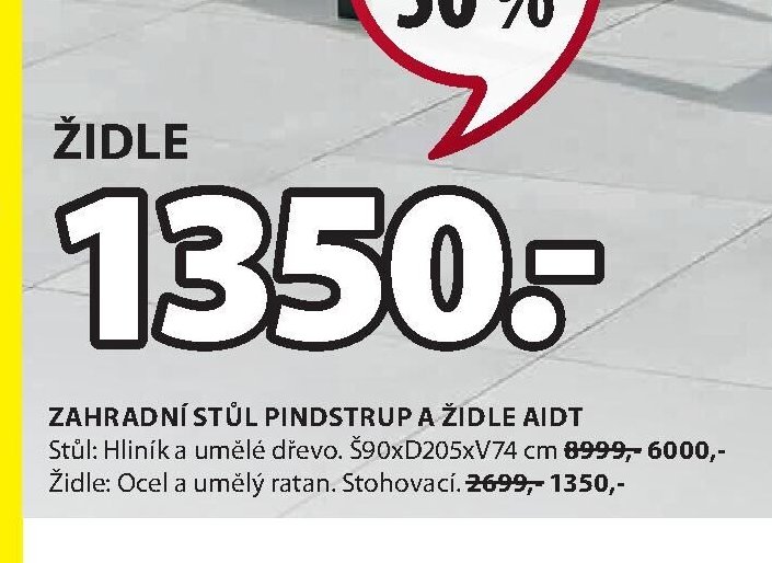 Zahradní stůl Pindstrup a židle Aidt