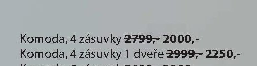 Komoda, 4 zásuvky