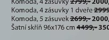 Komoda, 5 zásuvek