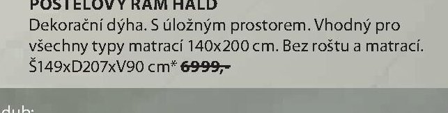 Postelový rám HALD