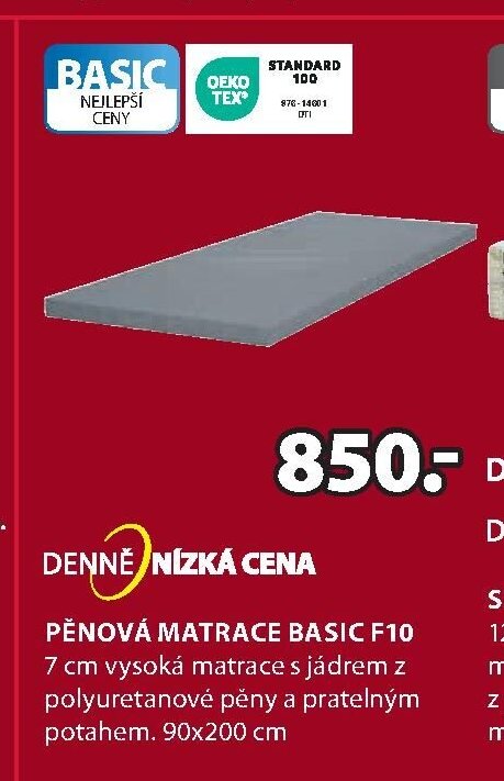 Pěnová matrace BASIC F10