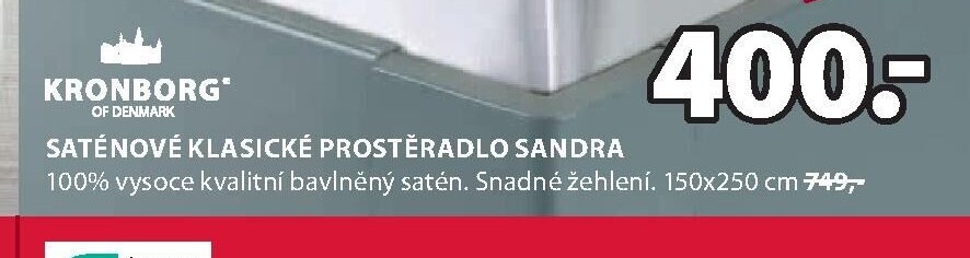 Saténové klasické prostěradlo Sandra