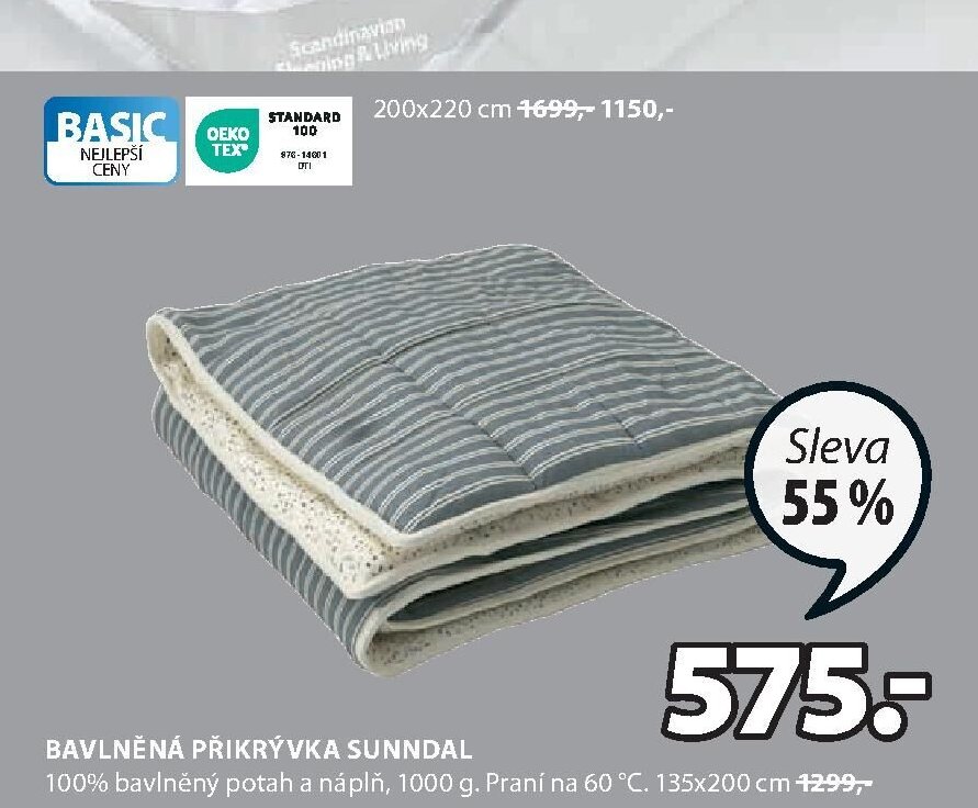 BAVLNĚNÁ PŘIKRÝVKA SUNNDAL