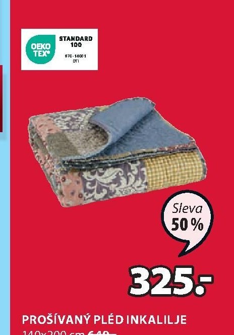 PROŠÍVANÝ PLÉD INKALILJE