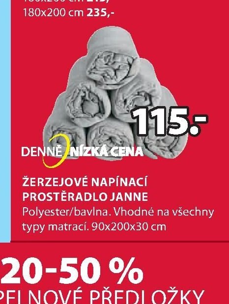 ŽERZEJOVÉ NAPÍNACÍ PROSTĚRADLO JANNE