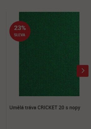 Umělá tráva CRICKET 20 s nopy