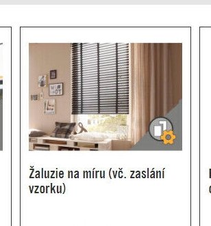 Žaluzie na míru (vč. zaslání vzorku)