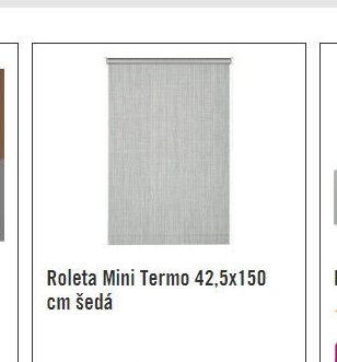 Roleta Mini Termo 42,5x150 cm šedá