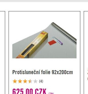 Protisluneční folie 92x200cm