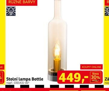Stolní lampa Bottle