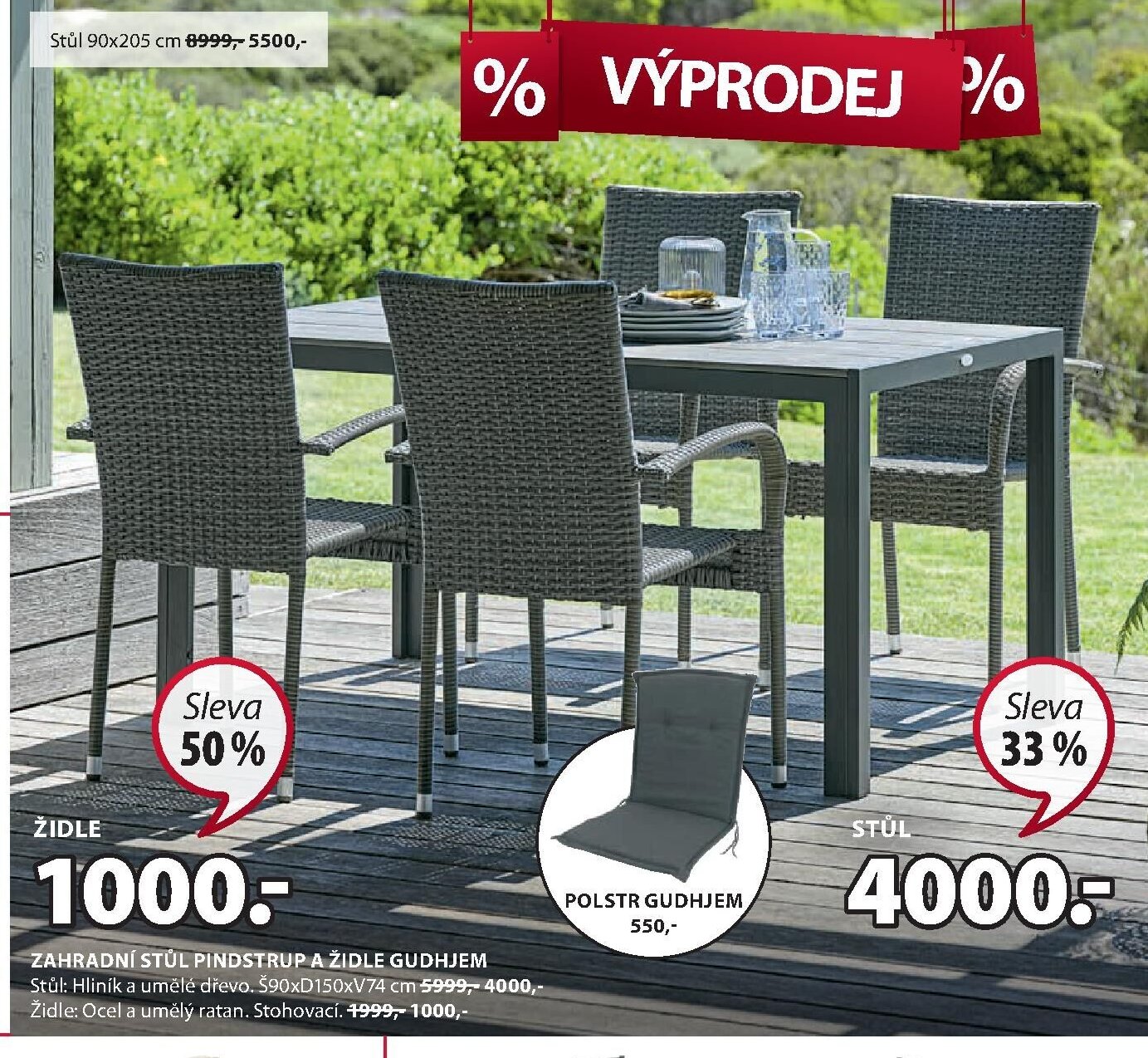 Zahradní stůl PINDSTRUP