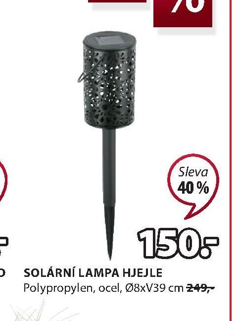 SOLÁRNÍ LAMPA HJELE