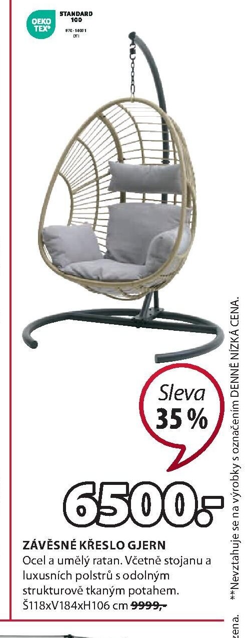 ZÁVĚSNÉ KŘESLO GJERN