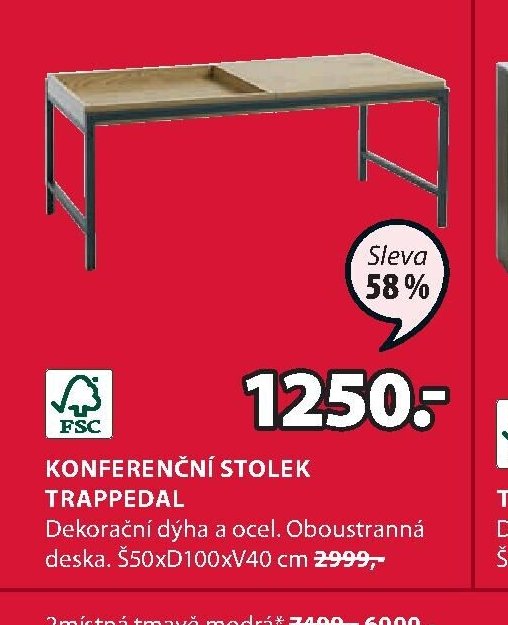 KONFERENČNÍ STOLEK TRAPPEDAL