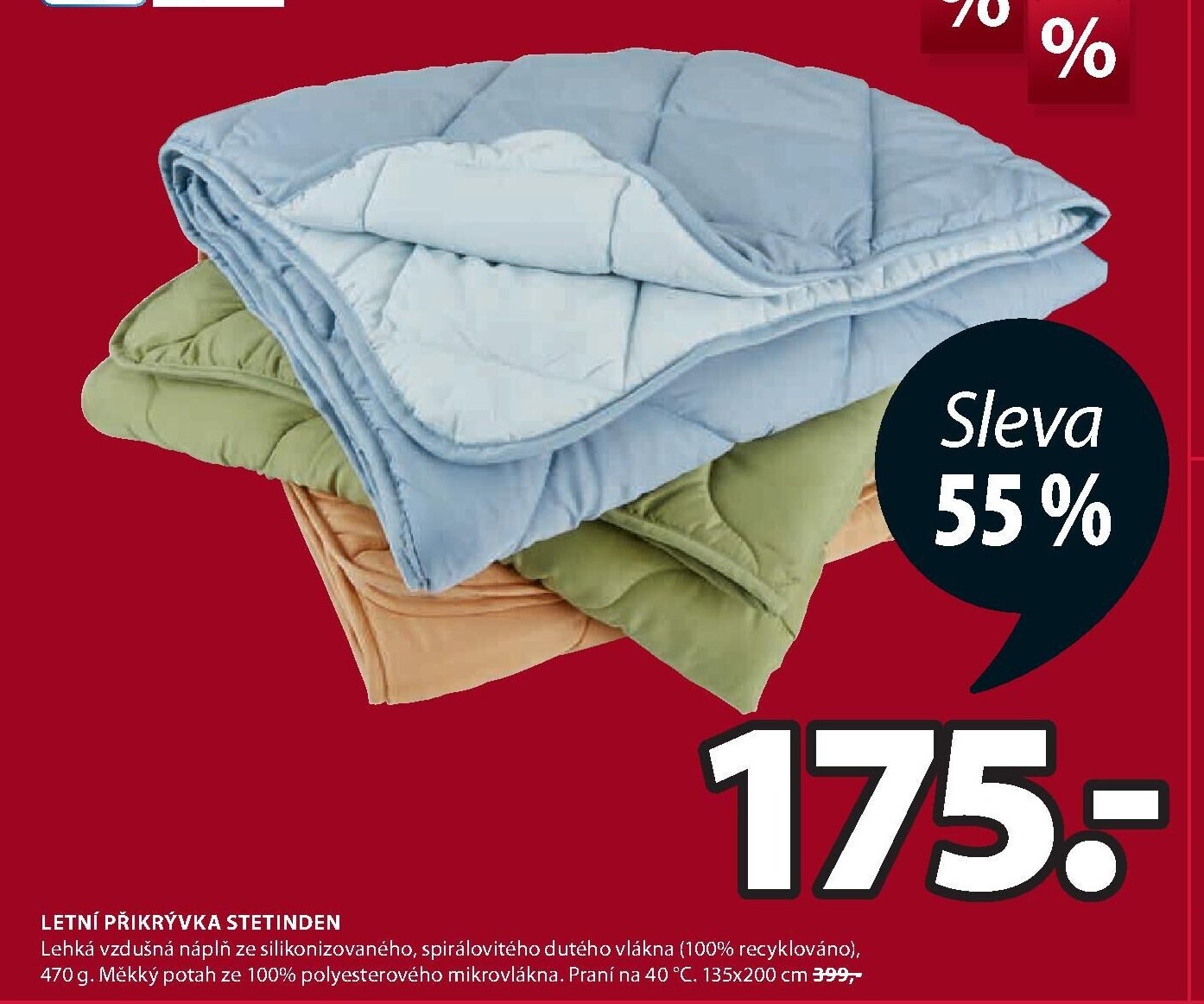 LETNÍ PŘIKRÝVKA STETINDEN