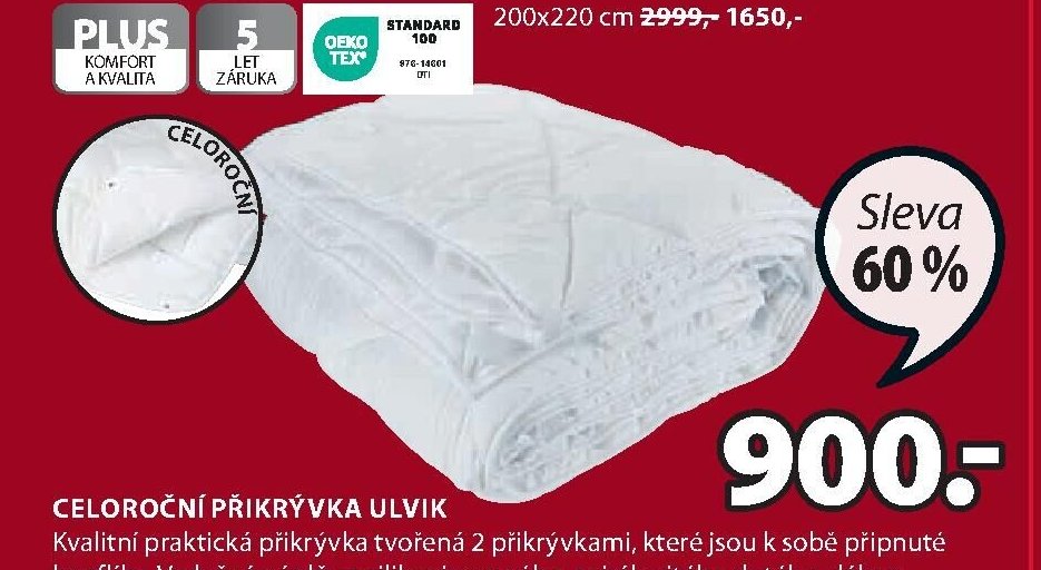 CELOROČNÍ PŘIKRÝVKA ULVIK