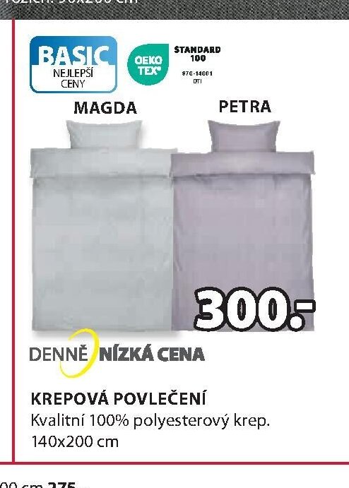 Krepové povlečení MAGDA, PETRA