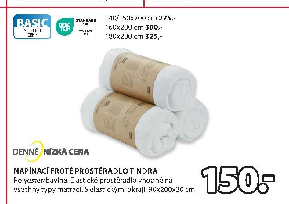 Napínací froté prostěradlo TINDRA