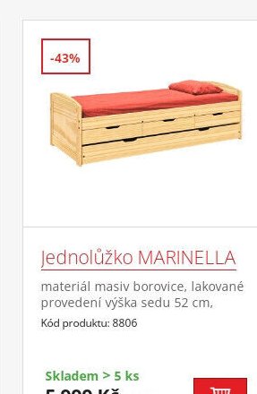 Jednolůžko MARINELLA