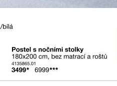 Postel s nočními stolky