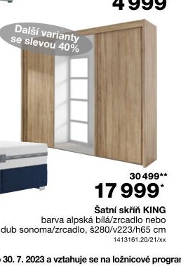 Šatní skříň KING