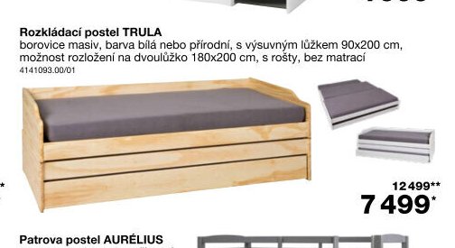 Rozkládací postel TRULA