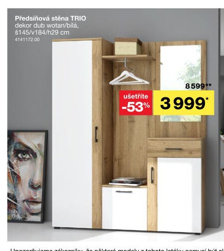 Předsíňová stěna TRIO