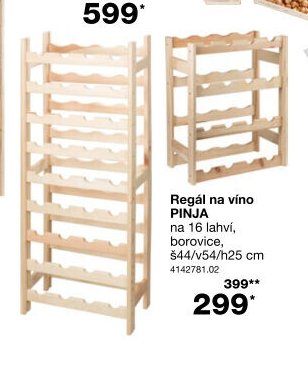 Regál na víno PINJA na 16 lahví